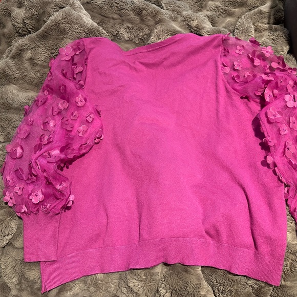 Sioni Fuchsia Knit Top 1x - Picture 5 of 7